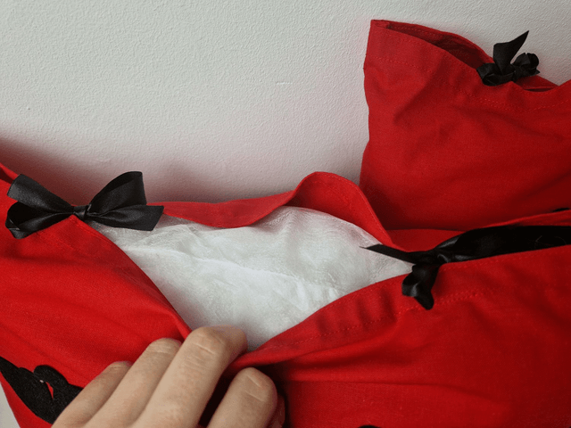 Reindeer pillow red / Christmas pillow filled