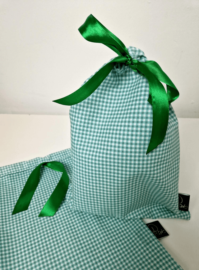 Gift pouch Green checkered