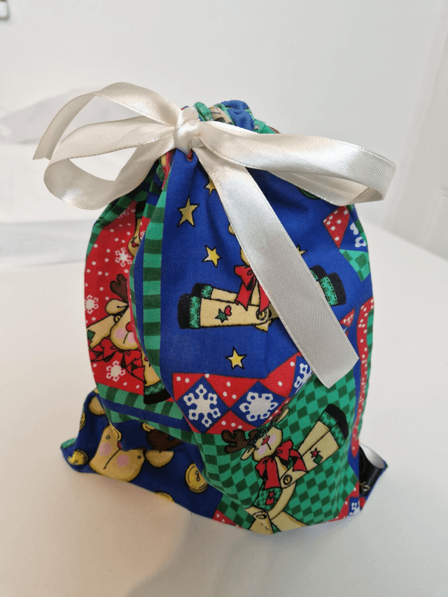 Gift pouch blue medium