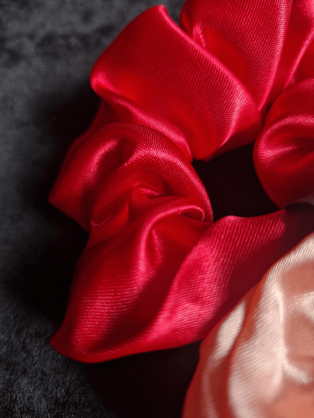 Carmine&Pink Scrunchies Set 