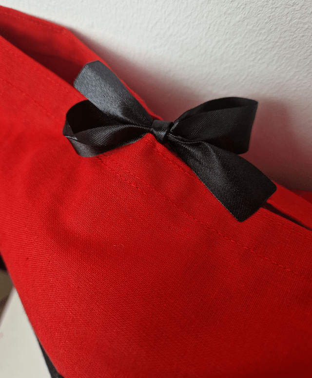 Reindeer pillow red / Christmas pillow filled