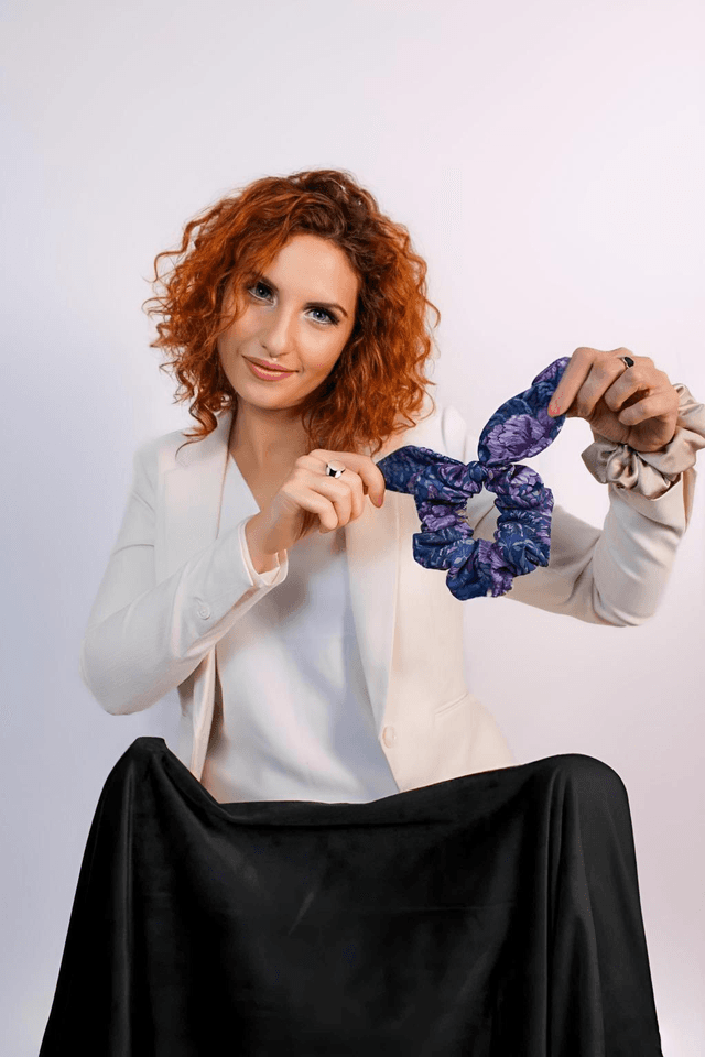 Purple Meadow Scrunchies Set