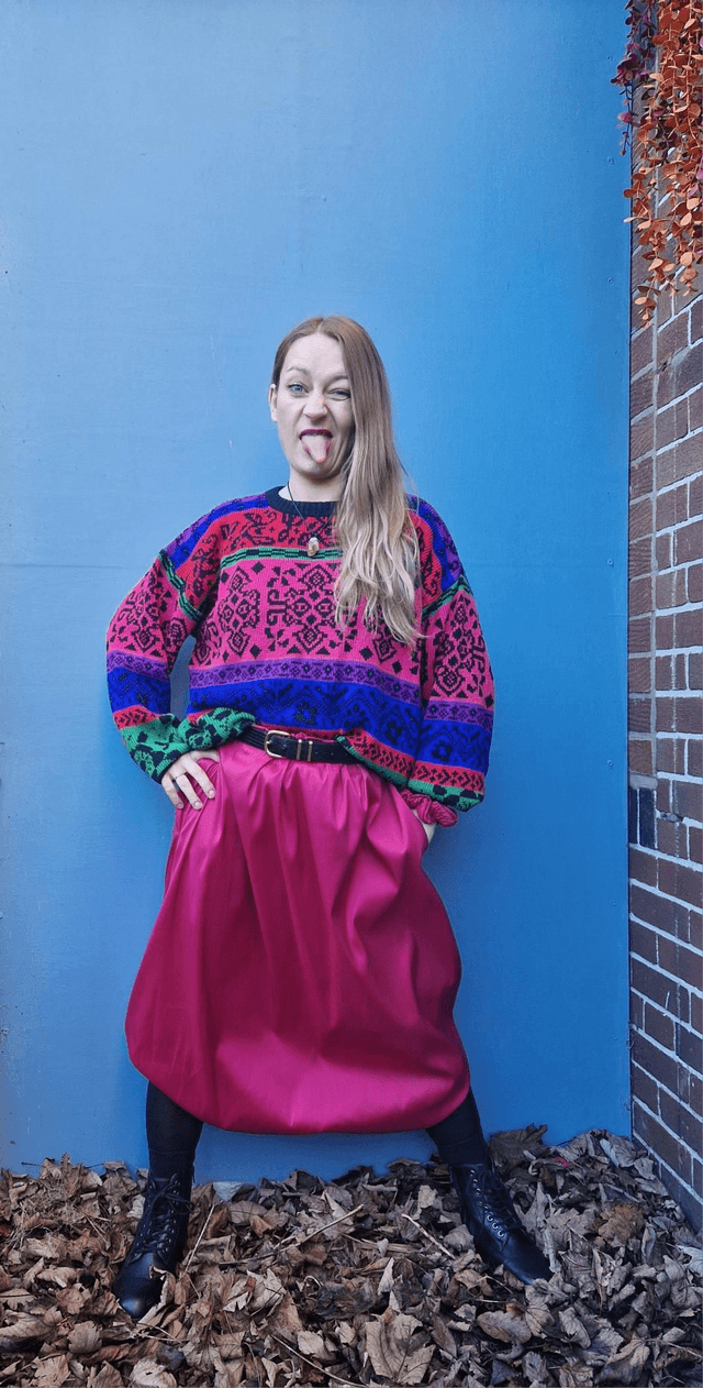 Magenta Harem Pants 100% Silk Dupion 